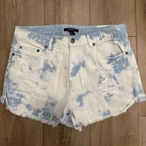 Women's Acid Wash Denim Shorts